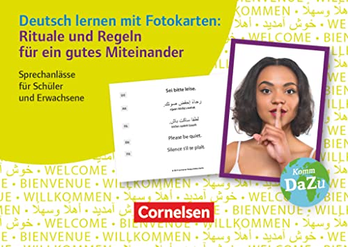 Deutsch lernen mit Fotokarten - Sekundarstufe I/II und Erwachsene: Rituale und Regeln für ein gutes Miteinander - Sprechanlässe für Schüler und Erwachsene - 100 Fotokarten