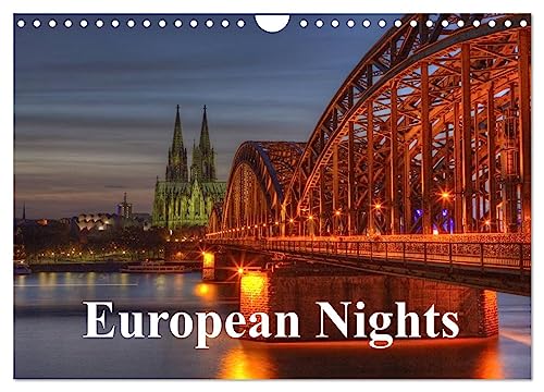 European Nights / UK Version (Wall Calendar 2025 DIN A4 landscape), CALVENDO 12 Month Wall Calendar: Photographic journey through the nights of Europe