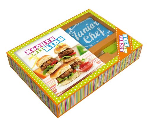Buch-Box Kochen mit Kids: Buch plus Schürze und robustem Teigschaber in dekorativer Geschenkbox Buch-Box Kochen mit Kids: Buch plus Schürze und robustem Teigschaber in dekorativer Geschenkbox