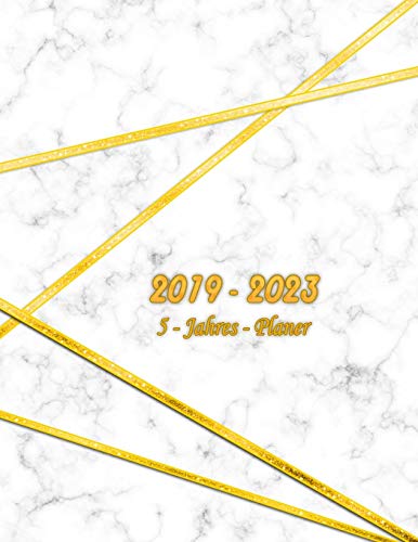 2019 - 2023 5 - Jahres - Planer: Monatsplaner für 5 Jahre | 60 Monate Kalender, 5 Jahre Terminvereinbarung, Tagebuch, Logbuch (Design: schlicht/elegant)