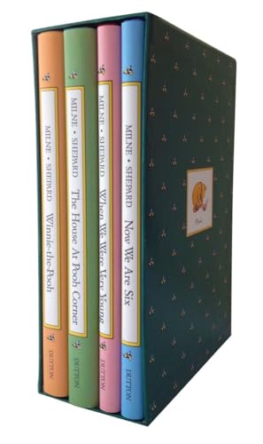 Pooh Library original 4-volume set: Winnie-The-Pooh, the House at Pooh Corner, When We Were Very Young, Now We Are Six