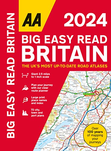Aa Big Easy Read Atlas 2024 Britain (AA Road Atlas Britain)