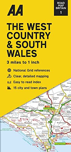 01 South Wales/West Country: Streetmap (AA Regional Road Maps Britain, 1) von Automobil Association