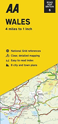 06 Wales: Streetmap (Road Map Britain, 6, Band 6) von Automobil Association
