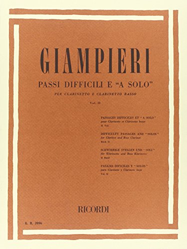Passi Difficili E A Solo Di Opere Teatrali (CLARINETTE)