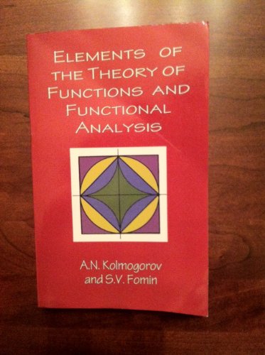 Elements of the Theory of Functions and Functional Analysis (Dover Books on Mathematics) von Dover Publications Inc.