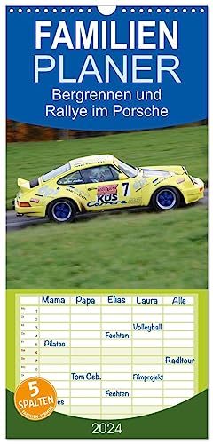 Familienplaner 2024 - Bergrennen und Rallye im Porsche mit 5 Spalten (Wandkalender, 21 cm x 45 cm) CALVENDO