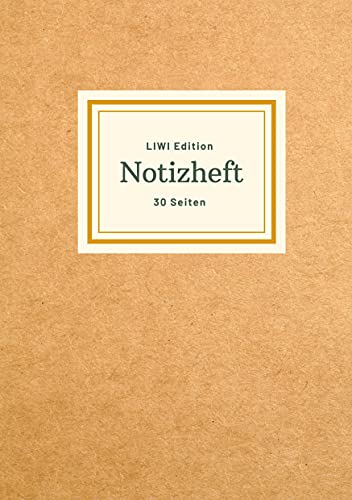 Dünnes Notizheft A5 liniert - Notizbuch 30 Seiten 90g/m² - Softcover hellbraun - FSC Papier: Notebook A5 liniert - weißes Papier Dünnes Notizheft A5 liniert - Notizbuch 30 Seiten 90g/m² - Softcover hellbraun - FSC Papier: Notebook A5 liniert - weißes Papier