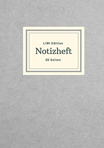 Dünnes Notizheft A5 liniert - Notizbuch 30 Seiten 90g/m² - Softcover grau - FSC Papier: Notebook A5 liniert - weißes Papier Dünnes Notizheft A5 liniert - Notizbuch 30 Seiten 90g/m² - Softcover grau - FSC Papier: Notebook A5 liniert - weißes Papier
