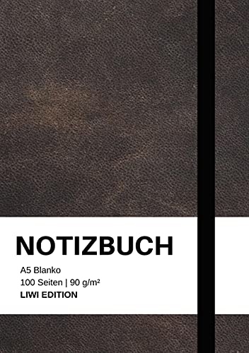 Notizbuch A5 blanko - 100 Seiten 90g/m² - Soft Cover Schwarz - FSC Papier: Notebook A5 blanko Notizbuch A5 blanko - 100 Seiten 90g/m² - Soft Cover Schwarz - FSC Papier: Notebook A5 blanko