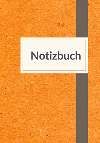 Notizbuch A5 liniert - 100 Seiten 90g/m² - Soft Cover orange meliert - FSC Papier: Notebook A5 liniert weißes Papier