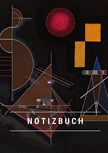 Notizbuch klein A5 Blanko - Notizheft 44 Seiten 90g/m² - Softcover Wassily Kandinsky "Leicht im Schwer" - FSC Papier: Notebook A5 Blanko weißes Papier