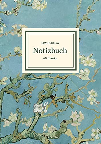 Notizbuch schön gestaltet mit Leseband - A5 Hardcover blanko - 100 Seiten 90g/m² - Motiv ¿Blühende Mandelbaumzweige¿, van Gogh - FSC Papier: Notebook ... blanko - Mandelblüten - almond blossom Notizbuch schön gestaltet mit Leseband - A5 Hardcover blanko - 100 Seiten 90g/m² - Motiv ¿Blühende Mandelbaumzweige¿, van Gogh - FSC Papier: Notebook ... blanko - Mandelblüten - almond blossom