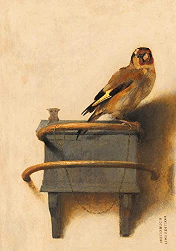 Notizbuch schön gestaltet mit Leseband - A5 Hardcover blanko - Carel Fabritius "Der Distelfink" - 100 Seiten 90g/m²: Notebook A5 - Niederländische Malerei - Journal gebunden - The Goldfinch von LIWI Literatur- und Wissenschaftsverlag