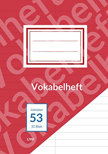 Vokabelheft A5 liniert - Lineatur 53 - 2 Spalten - 32 Blatt - FSC Papier: Papierqualität 90 g/m² - geeignet für Tinte