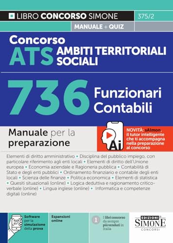 Concorso ATS Ambiti Territoriali Sociali 736 Funzionari Contabili - Manuale per la preparazione (Concorsi e abilitazioni) von Edizioni Simone