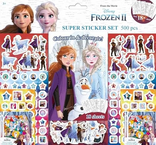 FROZEN 2 SUPER STICKER SET DE 500 PEGATINAS