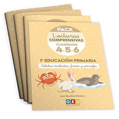 Pack Lecturas Comprensivas 1º Educación Primaria: Cuaderno 4, 5 y 6 Mejora Comprensión Lectora Pack Lecturas Comprensivas 1º Educación Primaria: Cuaderno 4, 5 y 6 Mejora Comprensión Lectora