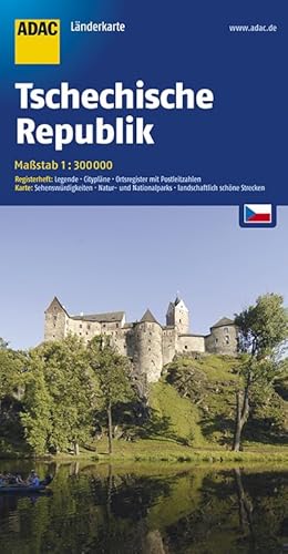 ADAC Länderkarte Tschechische Republik 1:300.000: Register: Legende, Citypläne, Ortsregister mit Postleitzahlen. Karte: Sehenswürdigkeiten, Natur- und ... schöne Strecken. (ADAC LänderKarten)