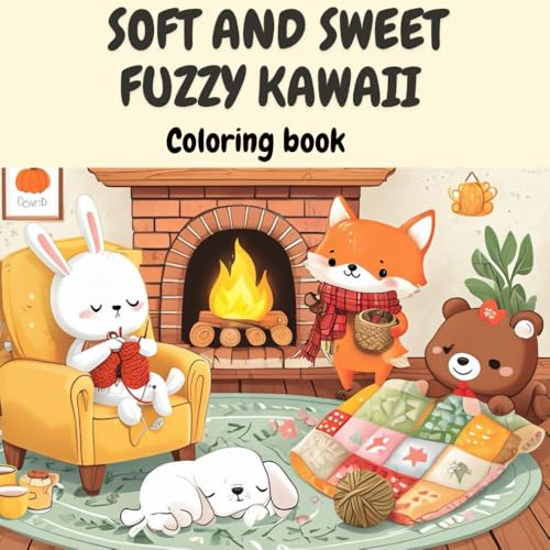 Soft and sweet fuzzy kawaii: Simple and Cute animal Coloring book von Independently published