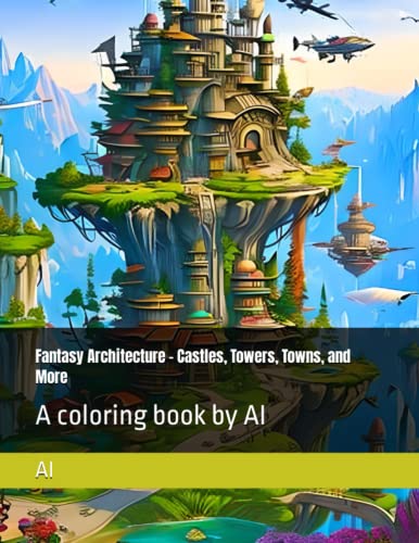 Fantasy Architecture - Castles, Towers, Towns, and More: A coloring book by AI (Artbooks by AI)