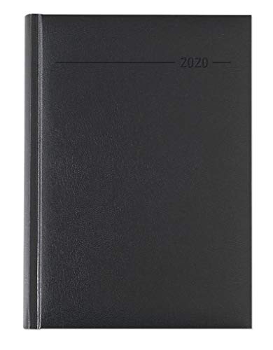 Buchkalender Balacron schwarz 2020 - Bürokalender A5 - Cheftimer - 1 Tag 1 Seite - 320 Seiten - Balacron-Einband - Terminplaner - Notizbuch: Cheftimer - Terminplaner - Notizbuch