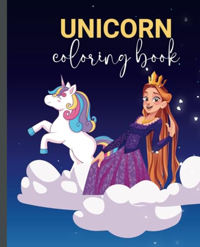Unicorn Coloring Book: Composition Size (7.5"x9.75") With Lined Blank Pages