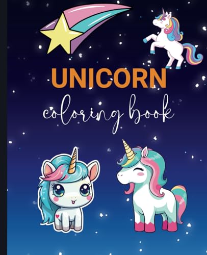 Unicorn Coloring Book: Composition Size (7.5"x9.75") With Lined Blank Pages