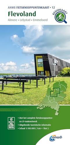 12 Flevoland (Almere / Lelystad / Emmeloord): Fietsknooppenuntenkaarten (Knooppuntkaarten, Band 12) von ANWB
