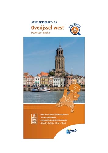 20 Overijssel west (Deventer/Raalte): Fietskaart mit Radwegen (Fietskaarten, Band 20) von ANWB
