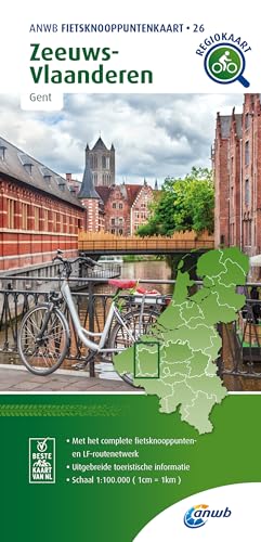 26 Zeeuws Vlaanderen (Gent): Fietsknooppenuntenkaarten (Knooppuntkaarten, Band 26) von ANWB