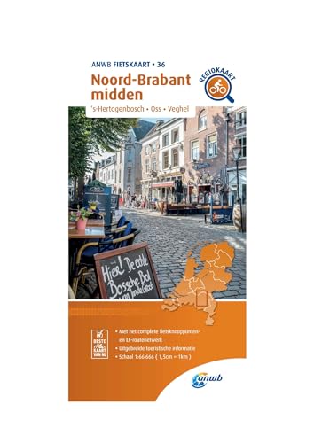 36 Noord-Brabant midden ('s-Hertogenbosch/Oss/Veghel): Fietskaart mit Radwegen (Fietskaarten, Band 36) von ANWB