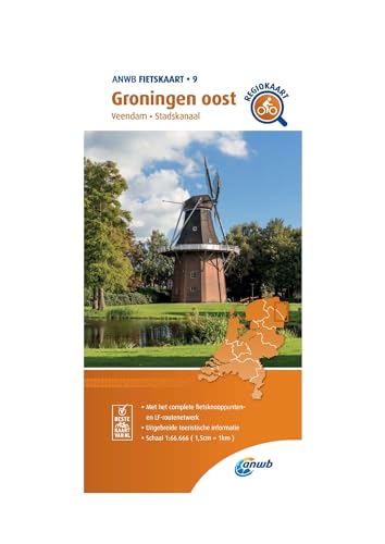 9 Groningen oost (Veendam/Stadskanaal): Fietskaart mit Radwegen (Fietskaarten, Band 9) von ANWB