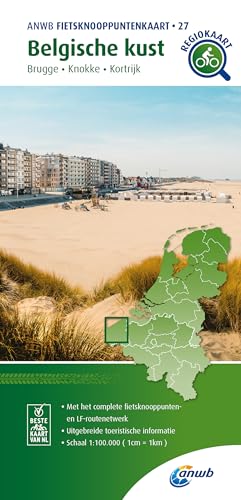 Belgische kust (Brugge / Knokke / Kortrijk) 1:100 000: Fietsknooppenuntenkaarten (Knooppuntkaarten, Band 27)