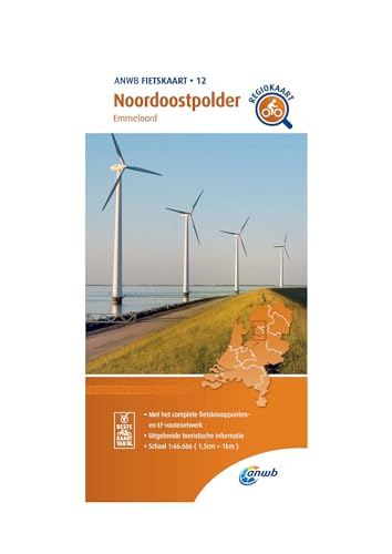 12 Noordoostpolder (Emmeloord): Fietskaart mit Radwegen (Fietskaarten, Band 12)