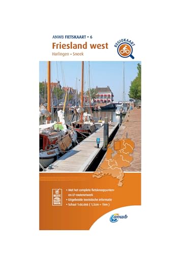 Friesland west (Harlingen / Sneek) 1 : 66 000: Fietskaart mit Radwegen (Fietskaarten, Band 6)