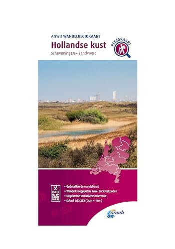 Hollandse Kust (Scheveningen / Zandvoort); .: Wandelregiokaart (Wandelregiokaarten)
