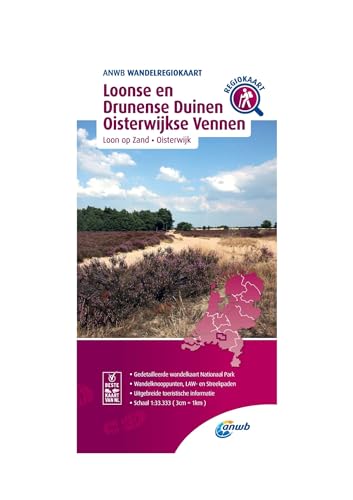 Loonse en Drunense Duinen Oisterwijkse Vennen (Loon op Zand / Oisterwijk): Wandelregiokaart (Wandelregiokaarten) von ANWB