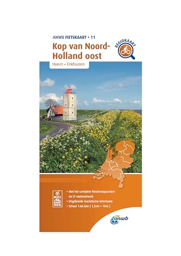 11 Kop van Noord - Halland oost (Hoorn/Enkhuizen): Fietskaart mit Radwegen (Fietskaarten, Band 11) von ANWB