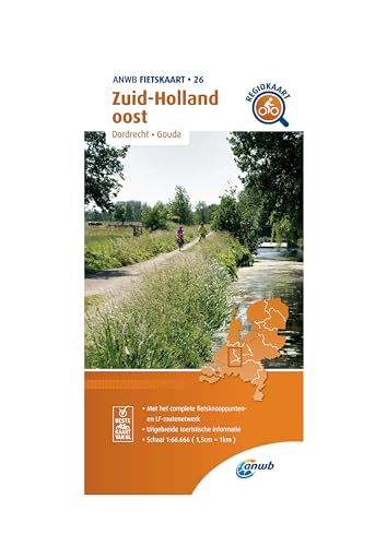 26 Zuid-Holland oost (Dordrecht/Gouda): Fietskaart mit Radwegen (Fietskaarten, Band 26) von ANWB