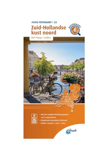 Zuid-Hollandse kust noord (Den Haag/ Leiden) 1:66 000: Fietskaart mit Radwegen (Fietskaarten, Band 22)