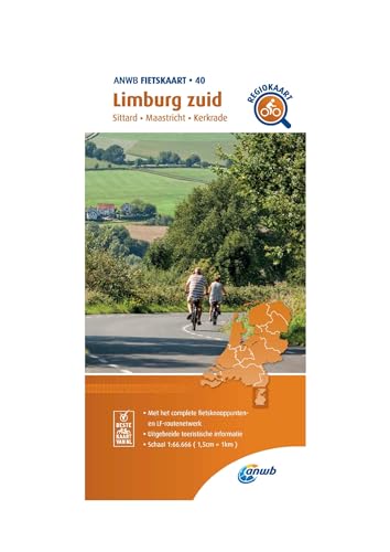 40 Limburg zuid (Sittard/Maastricht/Kerkrade): Fietskaart mit Radwegen (ANWB fietskaart, 40)