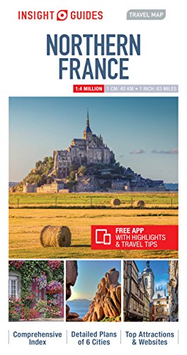 Insight Guides Travel Map Northern France (Insight Travel Maps)