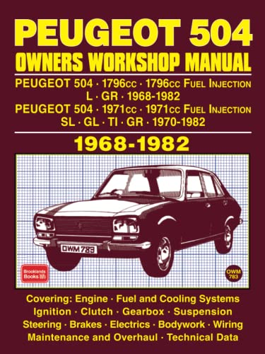 PEUGEOT 504 OWNERS WORKSHOP MANUAL 1968-1982