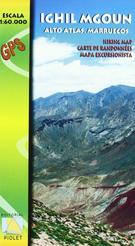 Ighil Mgoun - Alto Atlas Marruecos - Mapa Excursionista Ighil Mgoun - Alto Atlas Marruecos - Mapa Excursionista