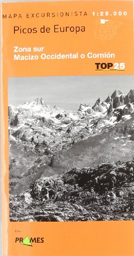 Mapa picos de Europa - zona sur - macizo occidental o cornion (Top 25 (prames)) von ED. PRAMES