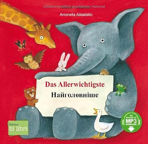 Das Allerwichtigste: Kinderbuch Deutsch-Ukrainisch mit MP3-Hörbuch zum Herunterladen und Ausklappseiten von Hueber Verlag