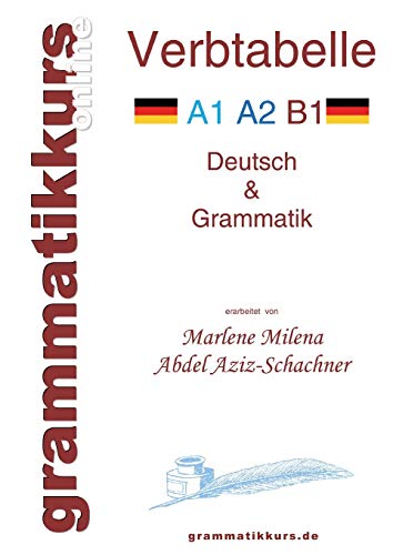 Verbtabelle Deutsch A1 A2 B1: Lernwortschatz für die Integrations-Deutschkurs TeilnehmerInen A1 A2 B1