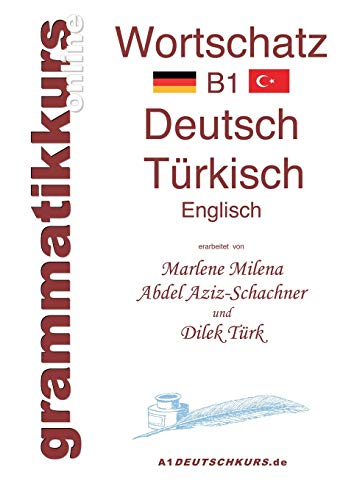 Wörterbuch Deutsch - Türkisch - Englisch Niveau B1: Lernwortschatz + Grammatik + Gutschrift: 10 Unterrichtsstunden per Internet für die ... aus der Türkei Niveau B1