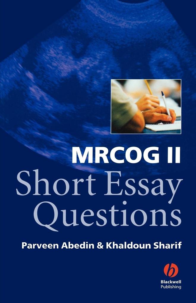 MRCOG II Short Essay Questions von John Wiley & Sons